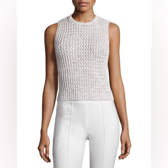 Theory Malda Meridian Textured Sleeveless Sweater Size Medium - Picture 1 of 10
